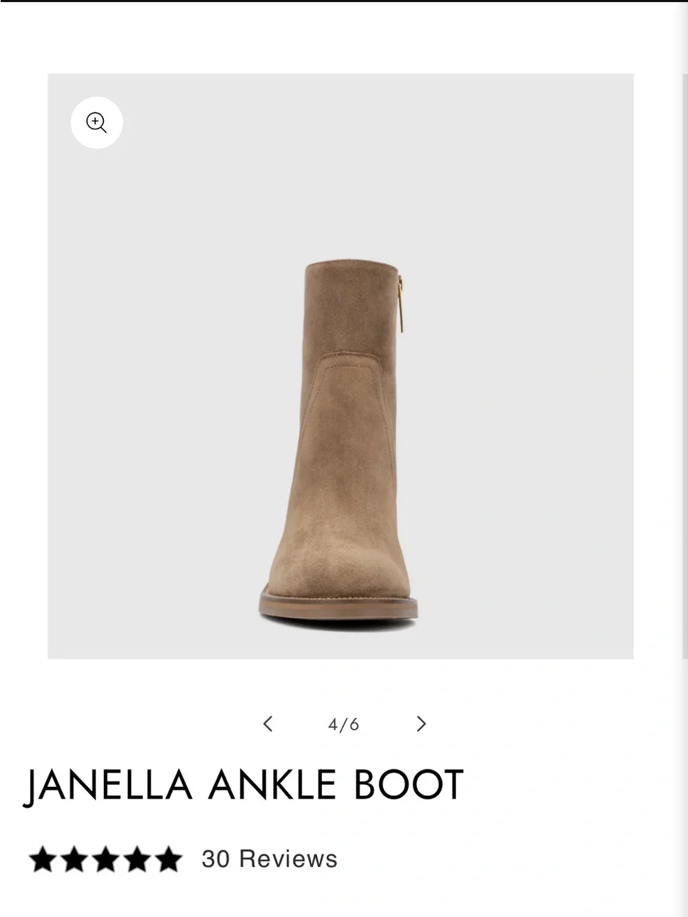 Aquatalia Janella Ankle Boot in Champagne Suede